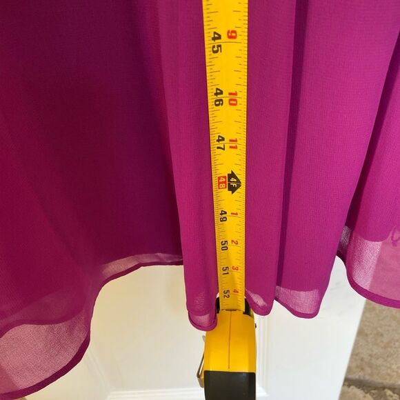 Ralph Lauren evening Fuchsia Strap Maxi Dress Sz 8 - Picture 11 of 14